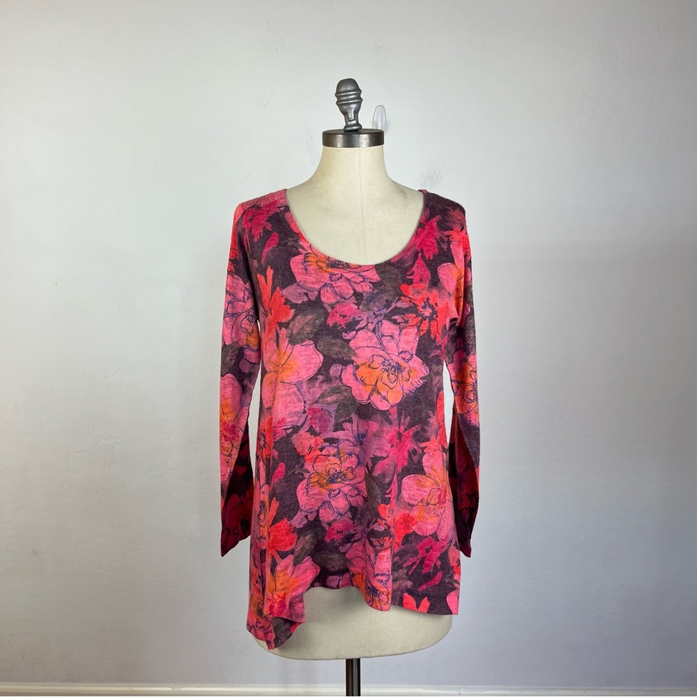 Soft Surroundings Floral Pink Tunic - Petite